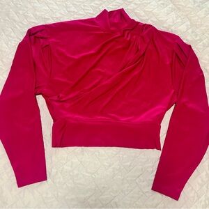 Vintage puff sleeves pink top